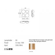 LUMIEN Modern ceiling light Abmessungen der Deckenlampe.