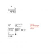 YUKA Deckenspot 2-flam. dimmbar Abmessungen des Deckenspots.