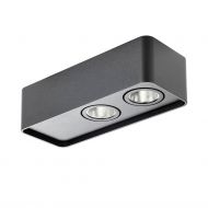 YUKA Deckenspot 2-flam. dimmbar 2-flammiger Deckenspot - matt Schwarz.