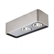 YUKA Deckenspot 2-flam. dimmbar Nickel gebrstet - Deckenspot.