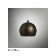 HEAD 2-flam. Pendelleuchte mit langem Kabel Lampenschirm BALL in Bronze.