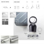 HEAD 3-flam. Pendelleuchte mit langem Kabel Lichtsystem mit bis zu 6 Pendeln, langes Kabel, Led.