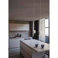 HEAD 3-flam. Pendelleuchte mit langem Kabel Zwei Pendelleuchten Kcheninsel, wei.