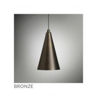 HEAD 3-flam. Pendelleuchte mit langem Kabel Lampenschirm NUTS in Bronze.