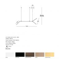 LUCILLA Lineare Hngeleuchte 100 cm Abmessung der linearen Leuchte.