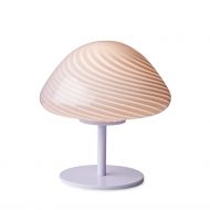 MINI Kleine Tischleuchte farbig Fliderfarbene Pilzlampe, Hhe 17 cm.