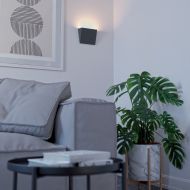 STEAL Wandleuchte indirektes Licht Matt-schwarze Wandleuchte fr das Wohnzimmer.