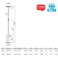 X-DUNE Bro-Stehleuchte dimmbar Abmessungen der Broleuchte.