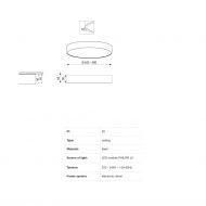 ABA Rund LED Deckenleuchte Abmessungen der runden Deckenleuchte.
