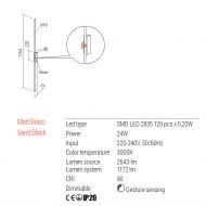 STICK Lange Wandleuchte Abmessung und Helligkeit der langen Leuchte.