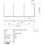 STICK Lange Hngeleuchte variabel Abmessung und Helligkeit der langen Hngeleuchte.