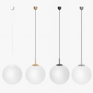 OLANA Weie Kugelglas Pendelleuchte - Sonderangebot Kugelglas-Pendellampe, verschiedene Halterungen.