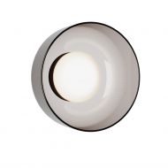 IPON Runde Wandleuchte Glas Rauchglas Wandleuchte  20 cm.