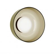 IPON Runde Wandleuchte Glas Grn-braunes Lampenglas, Leuchte dimmbar.