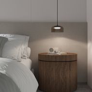 IPON Glas-Pendelleuchte Moderne Pendelleuchte im Schlafzimmer.