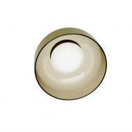 IPON Runde Deckenleuchte Glas Grn-braunes Lampenglas, Leuchte dimmbar.