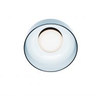 IPON Runde Deckenleuchte Glas Blaue Glas-Leuchte fr Wand oder Decke.