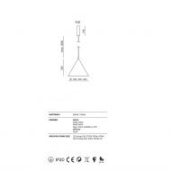 TONK Pendelleuchte konisch Konische Pendellampe in 20cm, 30 cm u. 40 cm.
