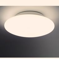 ANITA IP44 Glas-Deckenleuchte Helle Deckenleuchte mit rundem Opalglas - beleuchtet.