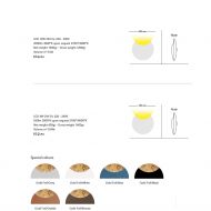 LUNATISK GOLD Runde Design-Wandleuchte Abmessungen der Mond-Wandleuchte.