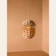 ZAPPY Zapfenfrmige Pendelleuchte aus Eichenholz Auergewhnliche Designleuchte Zappy.