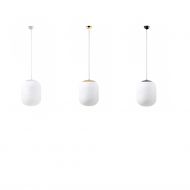 BAYBAY Groe Glas-Pendelleuchte Groe, bauchige Opalglas-Hngeleuchte.