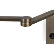 MANHATTEN Wandleuchte mit flexiblen Wandarm Stabiles Dreh-Gelenk der Wandleuchte (Bronze).