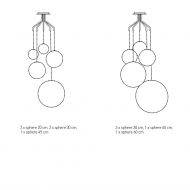 HIGH MOON I 5-flammiges Kugel-Pendelleuchten-Set Kugelsets der 5-flammigen Pendelleuchte IIII.