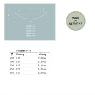 MALI Deckenleuchte rund aus Opalglas Glasleuchte MALI Abmessungen