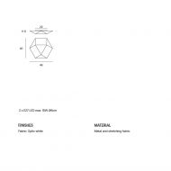 FRONI Flache Deckenleuchte in Wei Flache Deckenleuchte mit 8 cm Hhe.