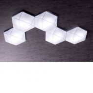 FRONI Flache Deckenleuchte in Wei Ensemble aus mehreren Deckenleuchte.