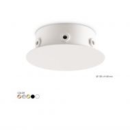 Runder Deckenbaldachin mit 6 Auslssen Deckenbaldachin in Wei fr bis zu 6 Lampenpendel.