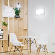 LOOP Wandleuchte Opalglas lnglich LOOP Wohnraum Wandleuchte