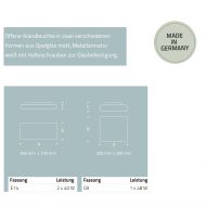 LOOP Wandleuchte Opalglas lnglich Wandleuchte LOOP Abmessungen