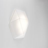 FRONI Flache Wandleuchte in Wei Flache Deckenleuchte in geometrischer Form.