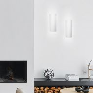 HADES Halbrunde Wandleuchte Opalglas HADES schmale Wandleuchte