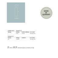 HADES Halbrunde Wandleuchte Opalglas HADES Wandleuchte Abmessungen