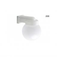 DALE Wandleuchte Porzellan in Wei IP54 Wandleuchte klassisch mit weiem Kugelglas 006.