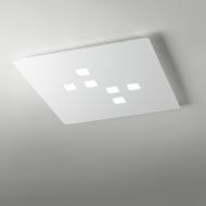 PLANO sehr flache, quadratische Deckenlampe mit LED Technik Quadratische, flache Deckenleuchte: 42 x 42 cm