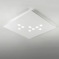 PLANO sehr flache, quadratische Deckenlampe mit LED Technik Quadratische, flache Deckenleuchte: 52 x 52 cm
