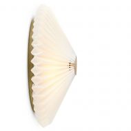 FANS Rund Wandleuchte in Wei Halterung Messin Antik, Abschluss Eichenholz.