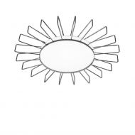 COSSY Groe Deckenleuchte Besondere Deckenlampe mit Bronzefarbenen Glas.