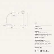 KEEZO Groe Schreibtischleuchte Design-Tischleuchte Abmessungen