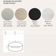 ROCK Tisch- und Bodenstehleuchte Leinen Lampenschirm zylindrisch Durchmesser