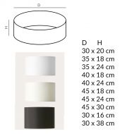ROCK Tisch- und Bodenstehleuchte Lampenschirm zylindrisch Gren Farben