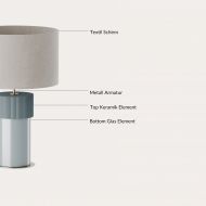 ROCK Tisch- und Bodenstehleuchte Tischleuchte farbige Auswahl