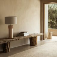 ROCK Tisch- und Bodenstehleuchte Hohe Design-Stehleuchte modern Wohnzimmer