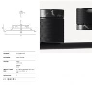 TEA moderner Deckenleuchter 8-flammig Abmessung groer schwarzer Leuchter