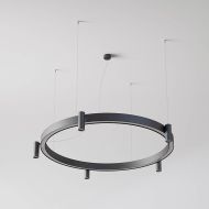 PEDRO Groe moderne Ringleuchte Moderne Ringleuchte mit Strahler schwarz