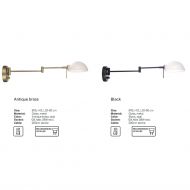 Wandleuchten Set mit beweglichem Scheren-Ausleger in Messing Antik (2er Set) Groe der Wandlampen.